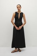Robe longue Melia noire - Vente finale