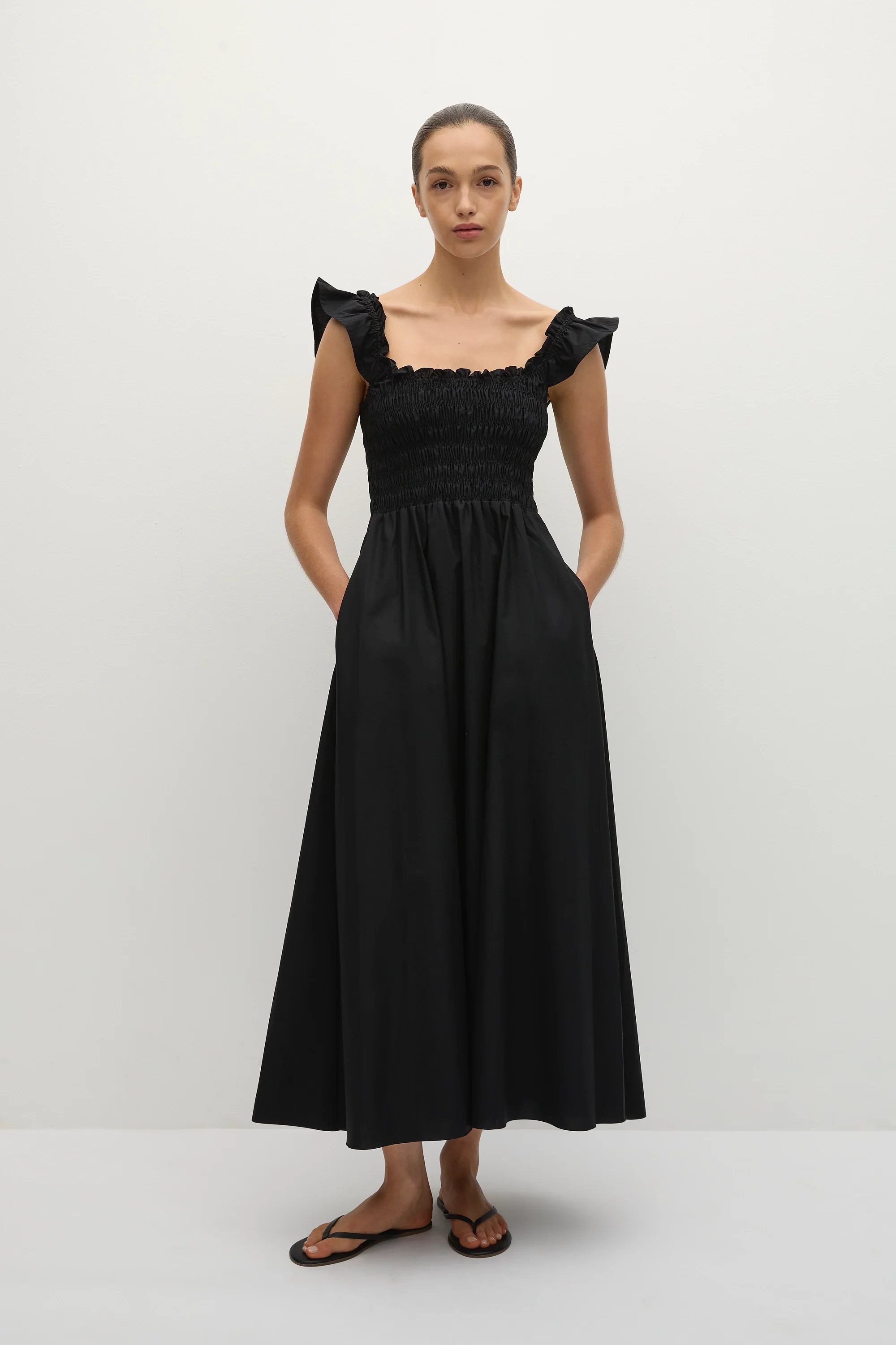 Robe midi Eudora noire - Vente finale